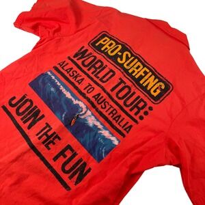 Ocean Pacific OP Vintage 80s Surf Shirt Pro Surfing World Tour Button Up Red  M?